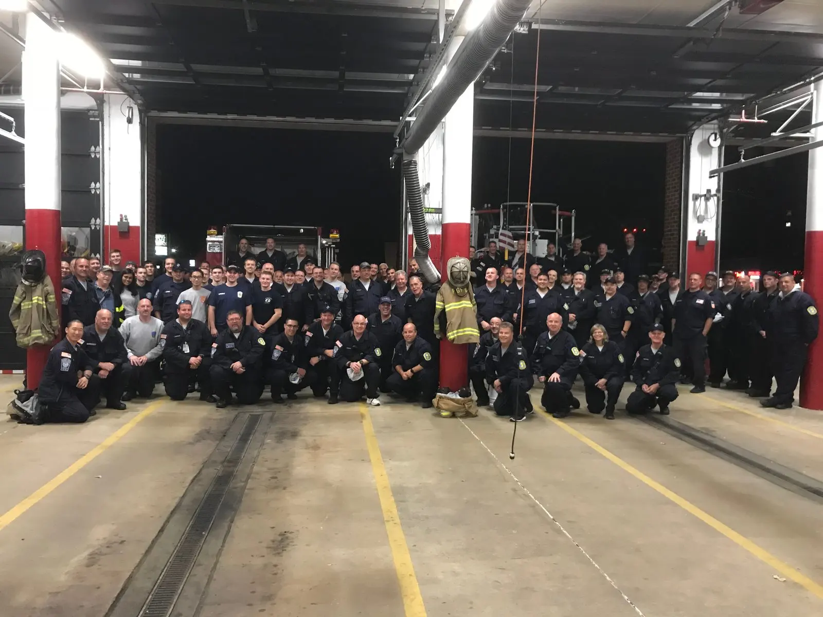New Jersey USAR Task Force-1 Breaks Bread with Members while Returning from Hurricane Michael