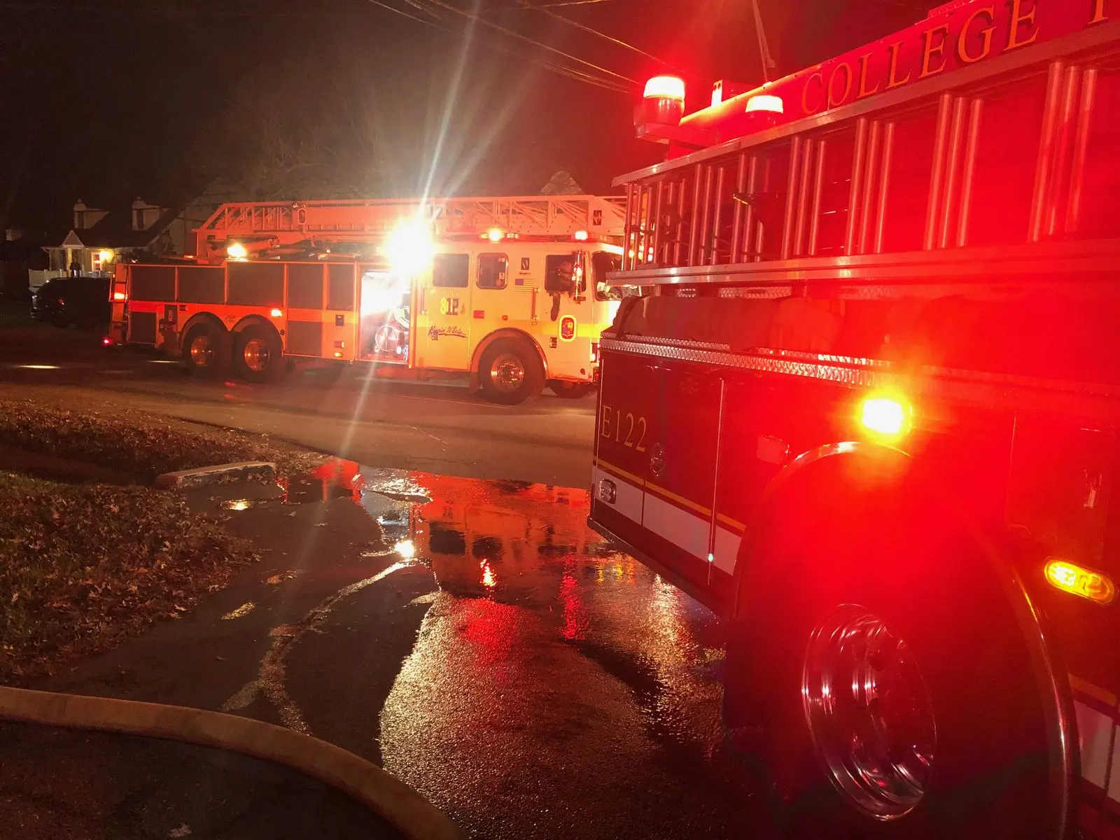 Engine and Truck Run Two Fires before Holiday Dinner