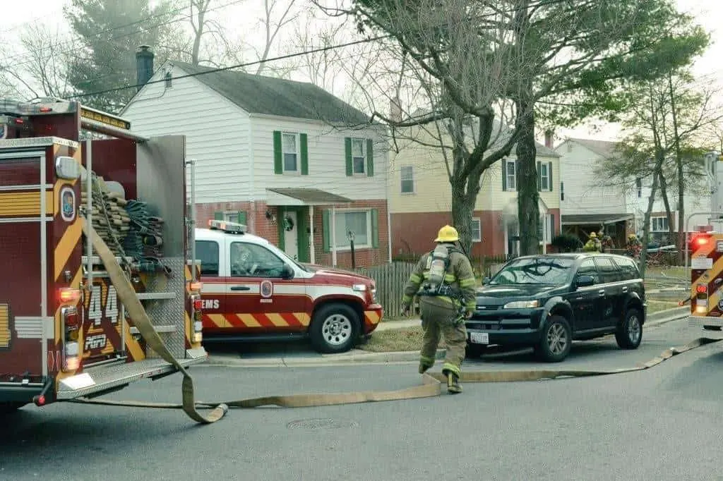 Truck and Chiefs Run 44 House Fire