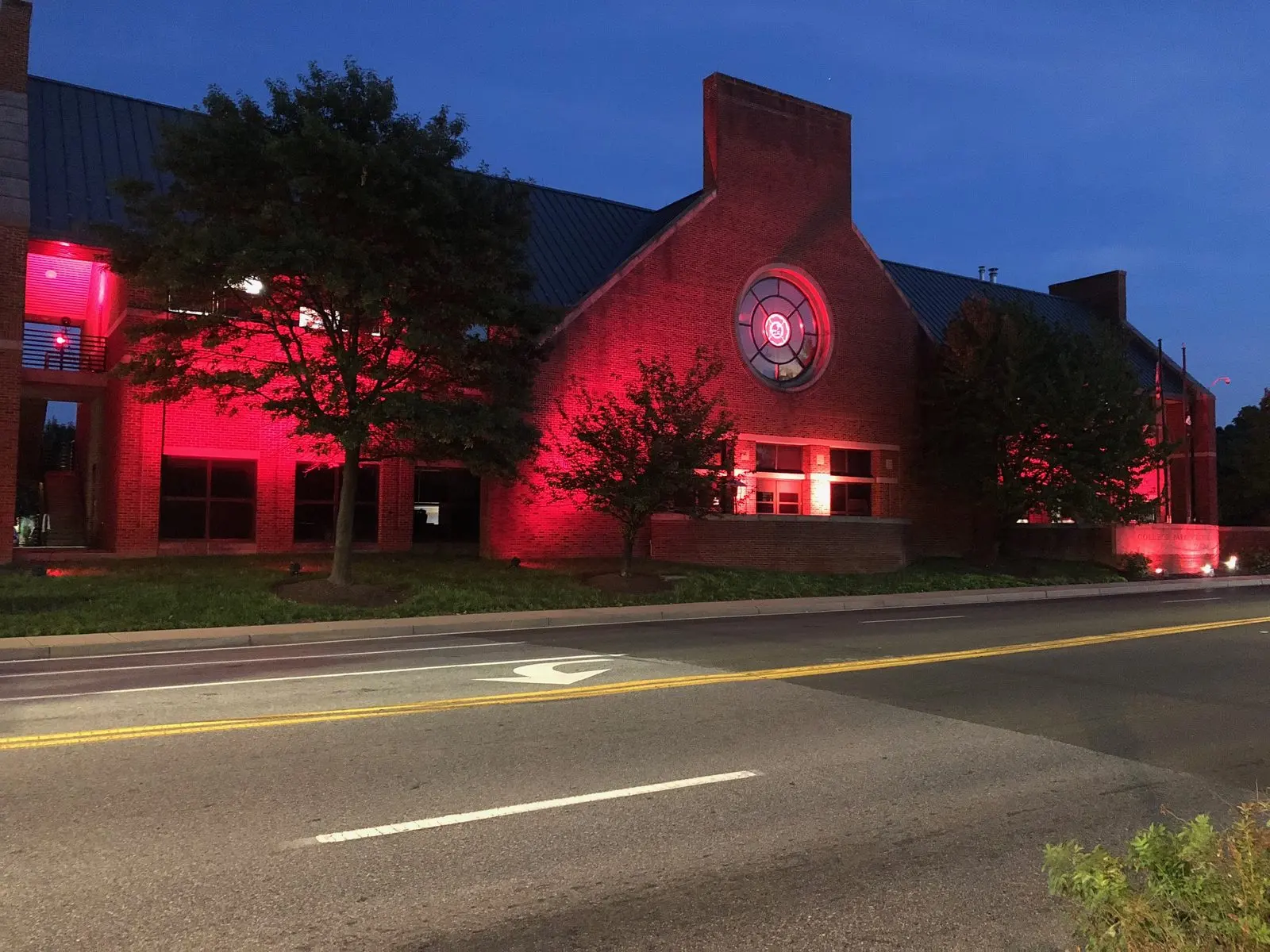 Station 12 Lit Red for National Fallen Firefighters Foundation