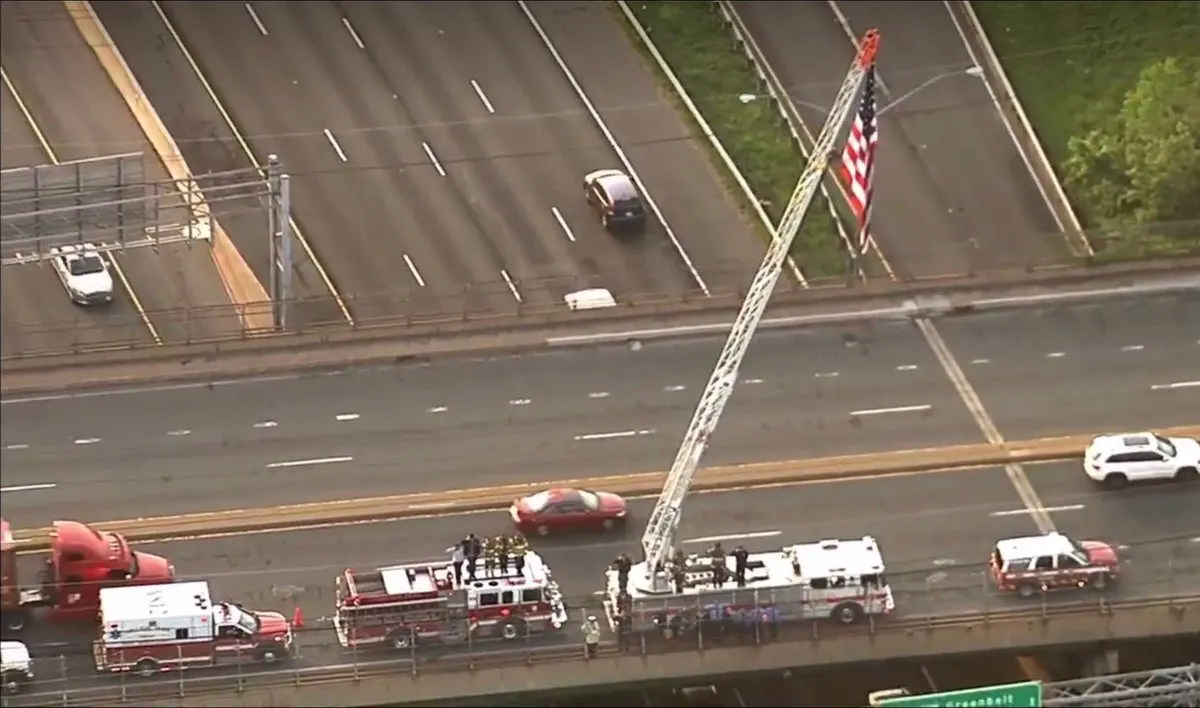 CPVFD pays their respects as USMC SSGT Christopher Slutman’s procession passed