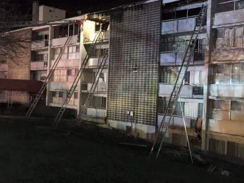 Truck and Chiefs Run 34 Two Alarm Apartment Fire