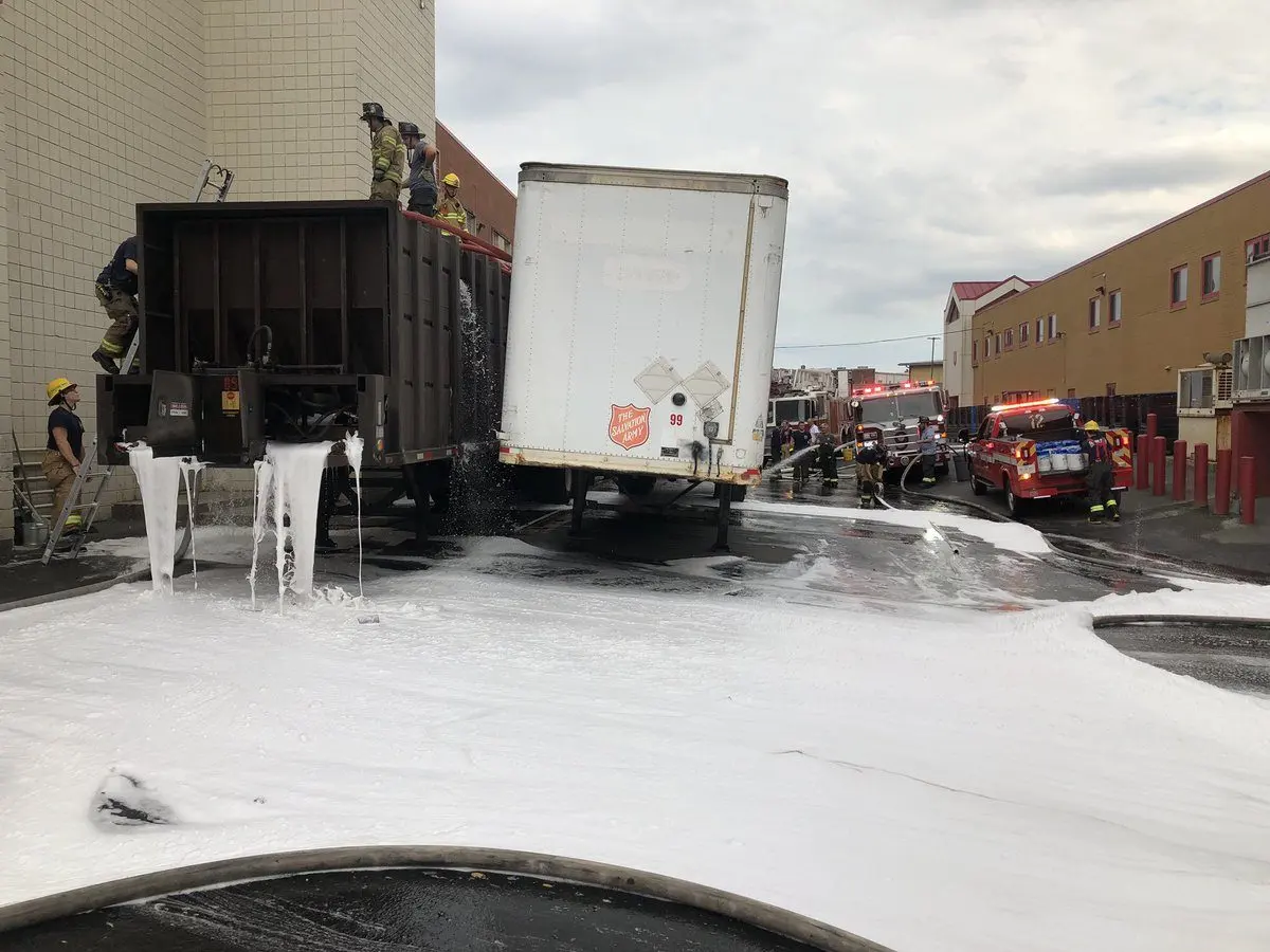 Foam 12 & Utility 12 run trash compactor fire in 9’s area